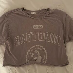 garage brown cropped tee